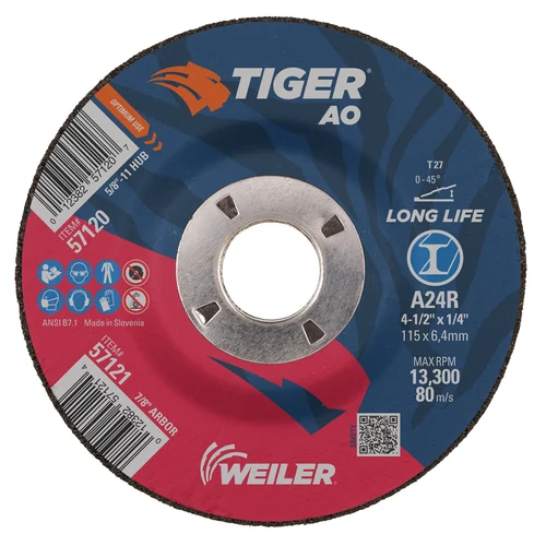 DISCO PARA DESBASTE DE 4 1/2 X 1-4 WEILER 57121