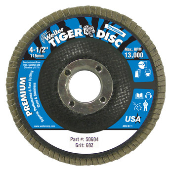 DISCO PARA DESBASTE DE 4 1/2 GRANO 60 WEILER 50604